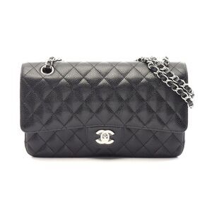 Chanel Caviar Skin Matelasse W Flap Shoulder Bag